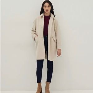 Love Bonito Zoey Heavyweight Cocoon Coat (Oat) (L)